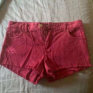 Billabong womens red shorts